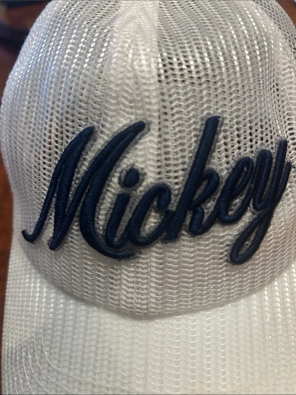 White 'Mickey' Mesh Baseball Cap Walt Disney World